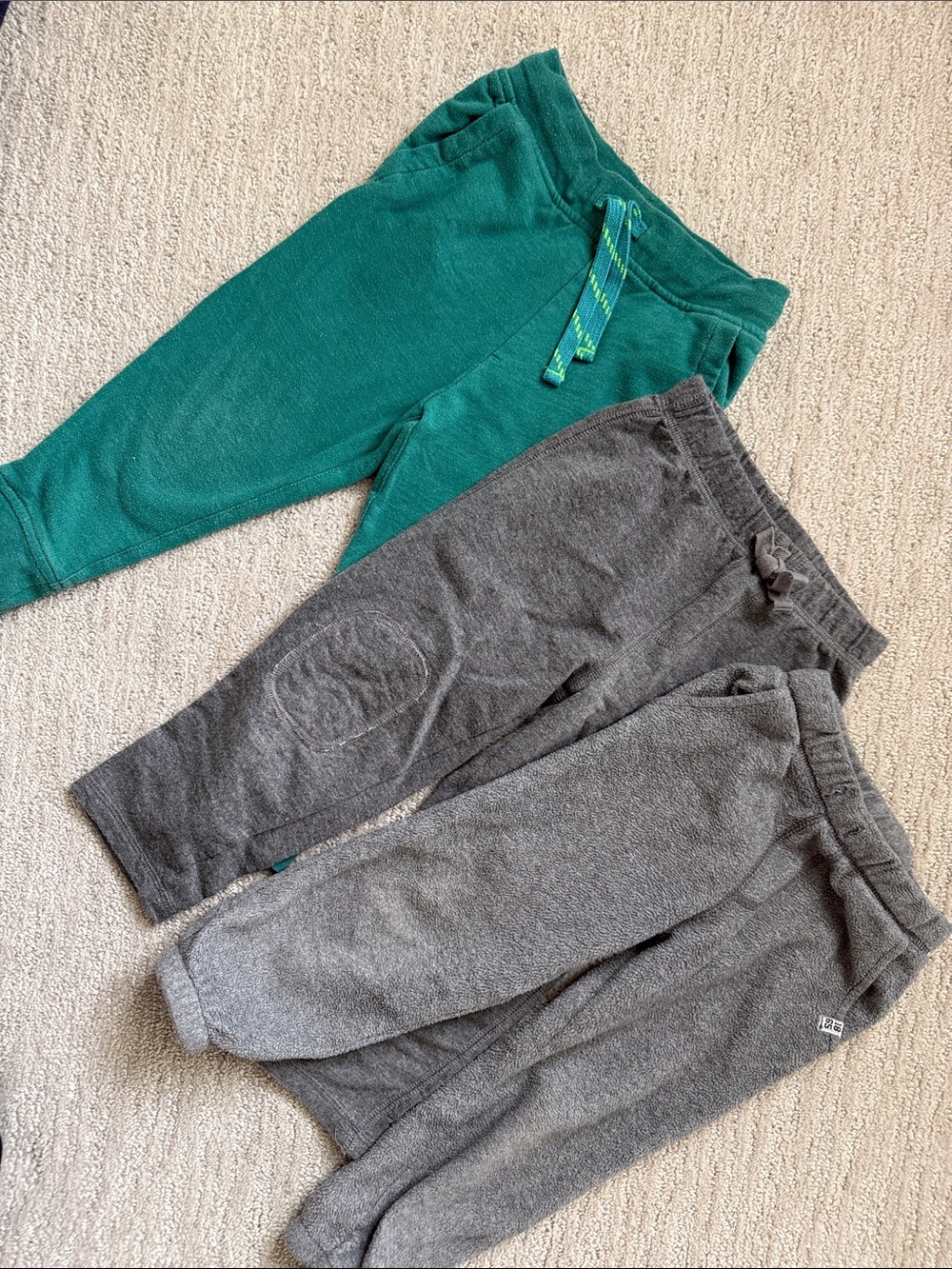 J. Crew Boys Green and Gray Jogger Set